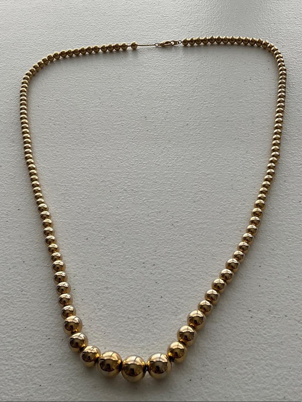 Classic Gold Tone Bead Necklace